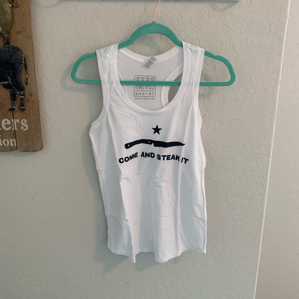 👚 TBC Come and Steak It Tank White Small